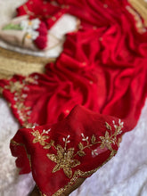 Load image into Gallery viewer, Glamorous Wedding  Wear Soft Crush Silk Handwork Butta Fancy Designer Saree For Occasion
