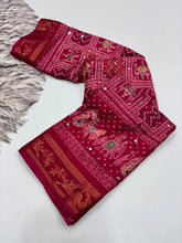 Load image into Gallery viewer, Marvellous Party Wear Pure Soft Dola Silk Printed Rich Pallu n Mirror Work Fancy Saree For Women
