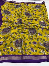 Load image into Gallery viewer, Mellfluous Festive Wear Pure Soft Georgette Rich Pallu Print Design Saree With Blouse Piece
