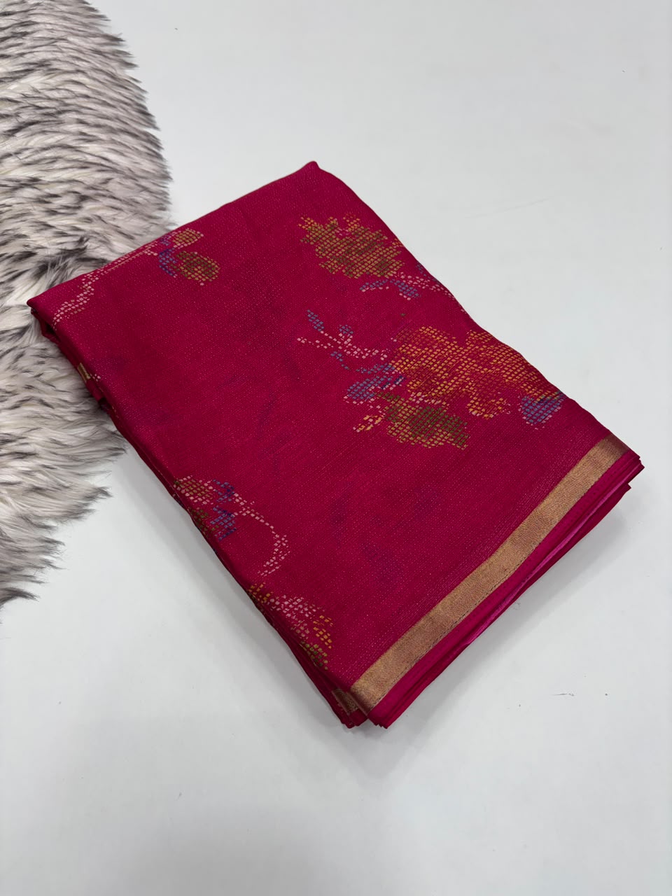 Scrupulous Function Wear Pure Soft Dola Silk Jacquard Border Print Rich Pallu Fancy Saree With Blouse Piece