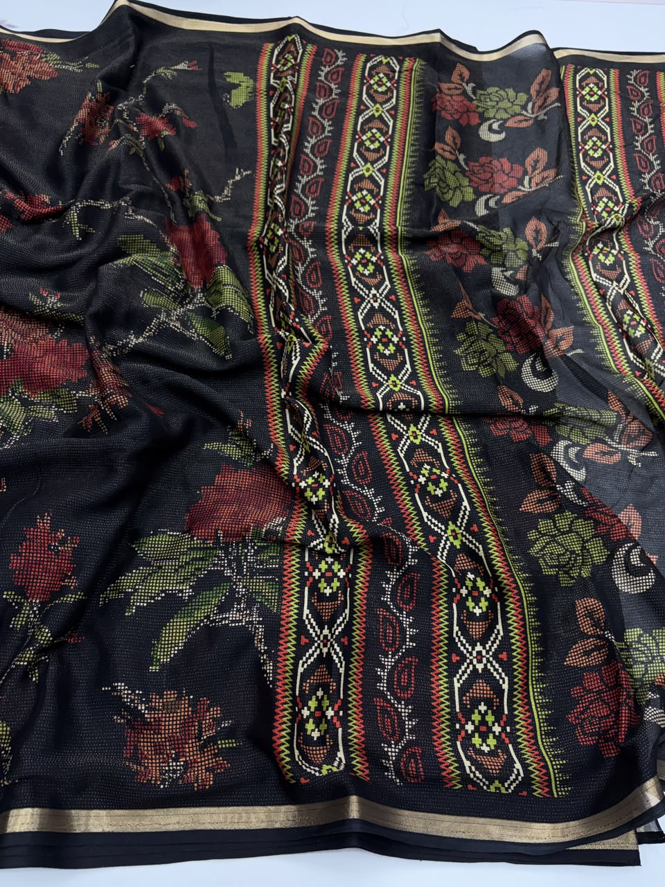 Scrupulous Function Wear Pure Soft Dola Silk Jacquard Border Print Rich Pallu Fancy Saree With Blouse Piece