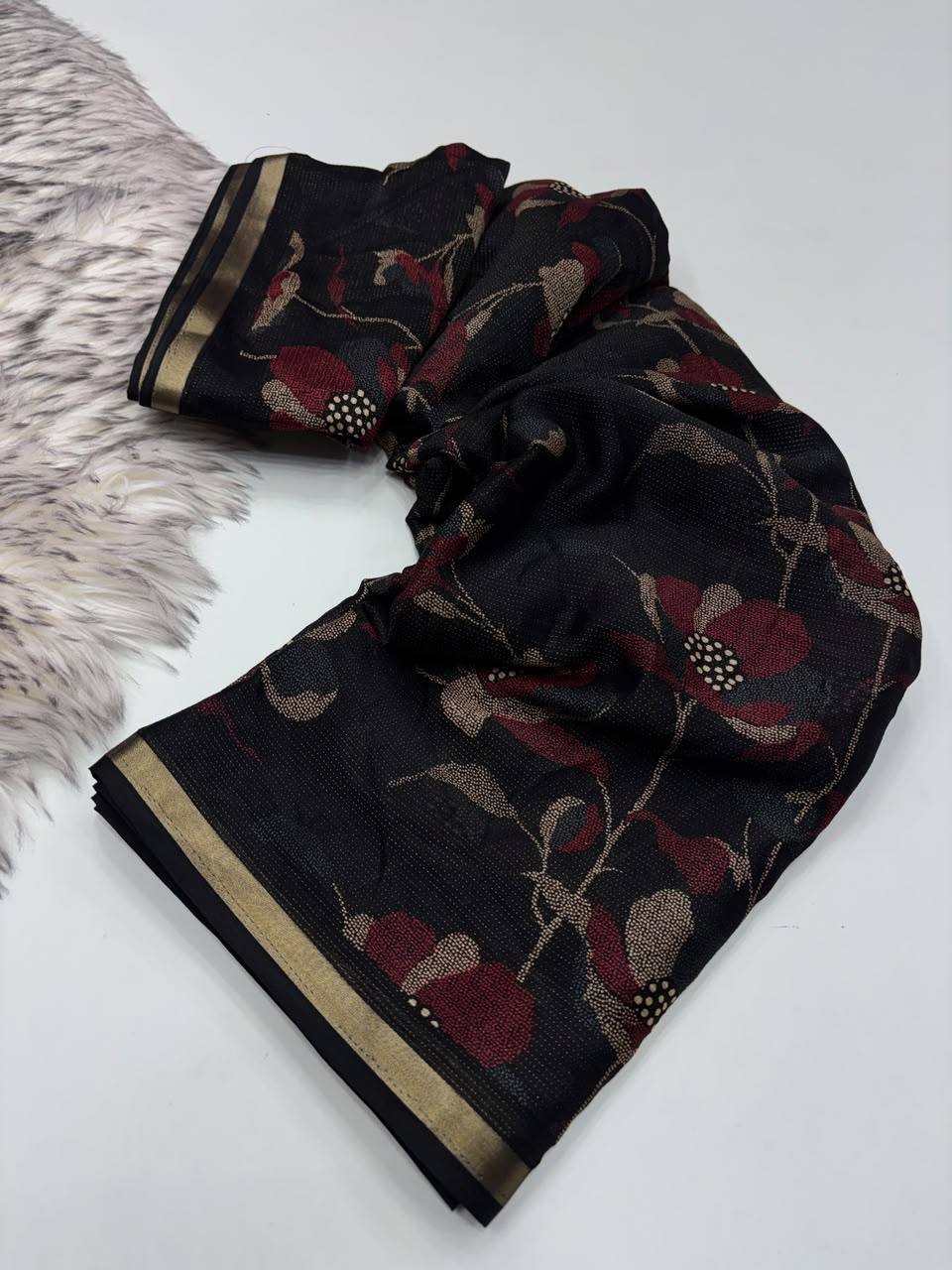 Fantabulous Function Wear Pure Soft Dola Silk Jacquard Border Print Rich Pallu Fancy Saree With Blouse Piece