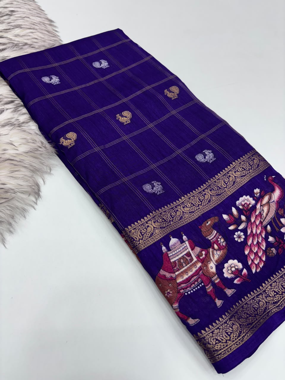 Effervescent Festive Wear Pure Soft Dola Silk Jacquard Border Rich Pallu Fancy Saree With Blouse Piece