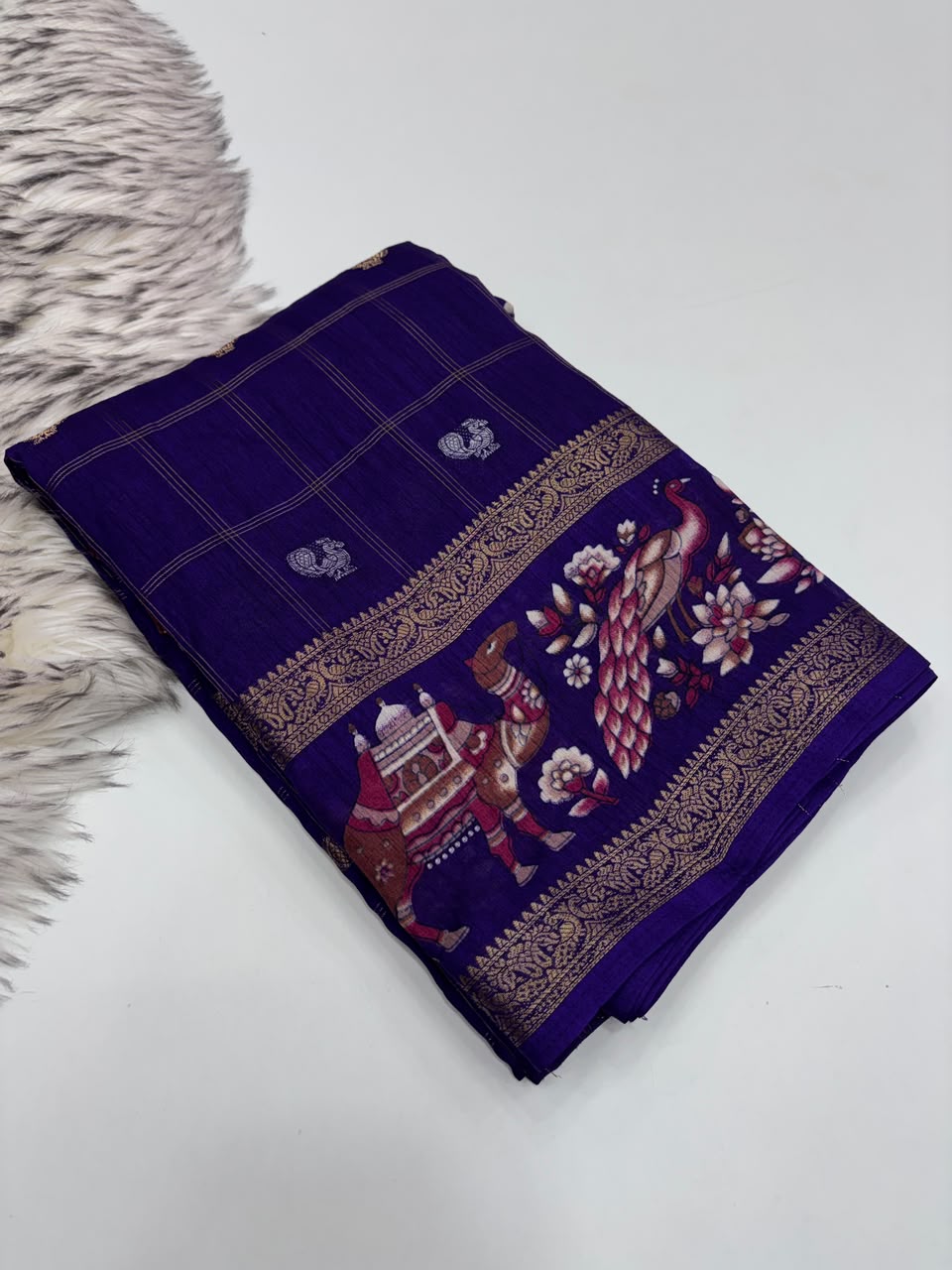 Effervescent Festive Wear Pure Soft Dola Silk Jacquard Border Rich Pallu Fancy Saree With Blouse Piece