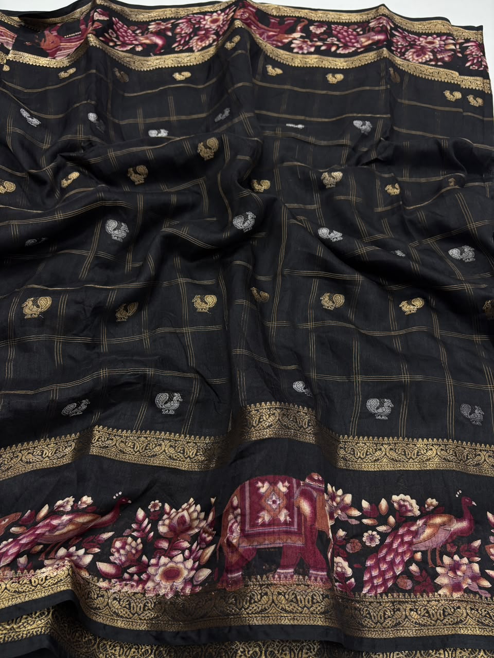 Effervescent Festive Wear Pure Soft Dola Silk Jacquard Border Rich Pallu Fancy Saree With Blouse Piece