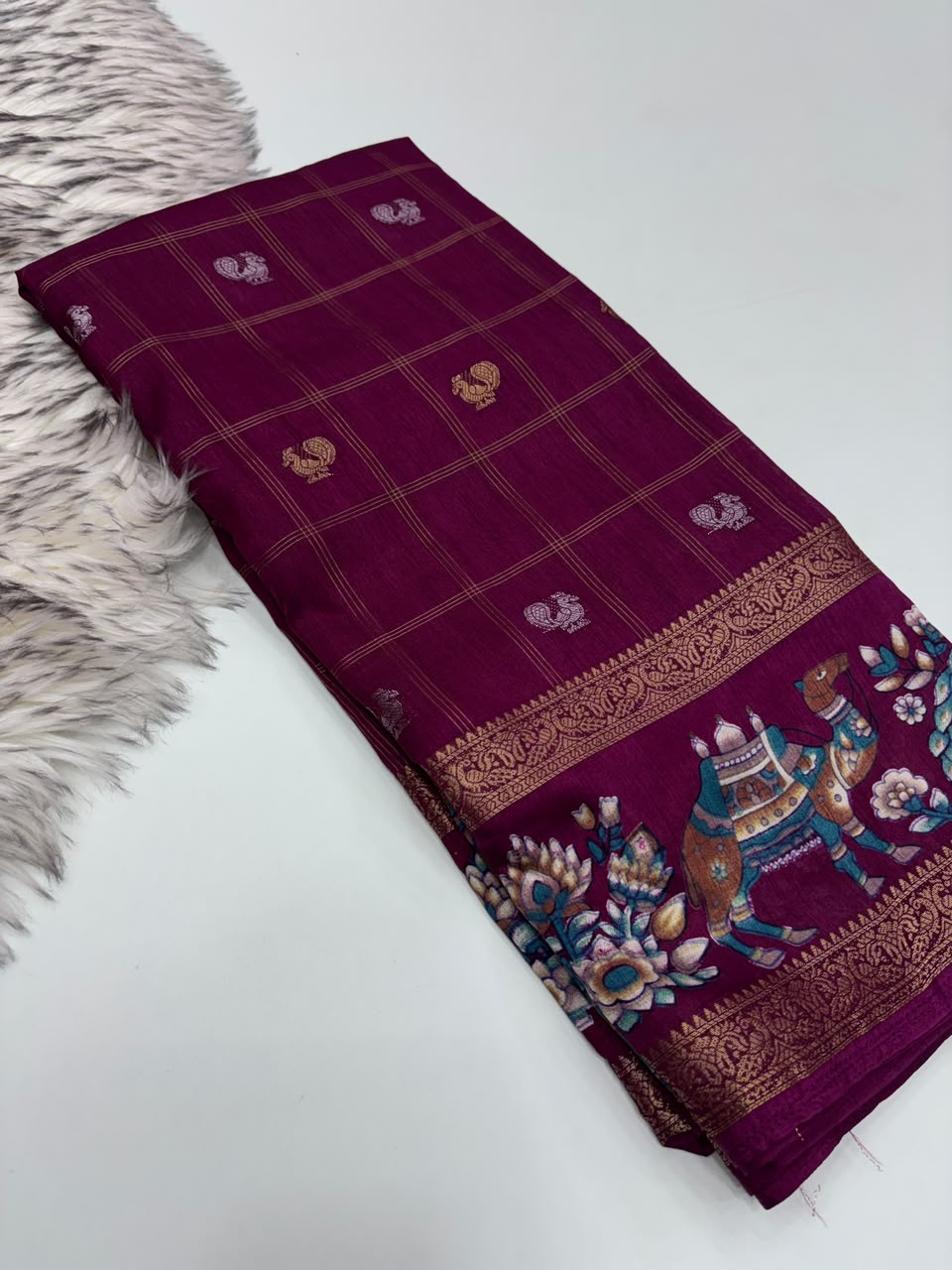 Effervescent Festive Wear Pure Soft Dola Silk Jacquard Border Rich Pallu Fancy Saree With Blouse Piece
