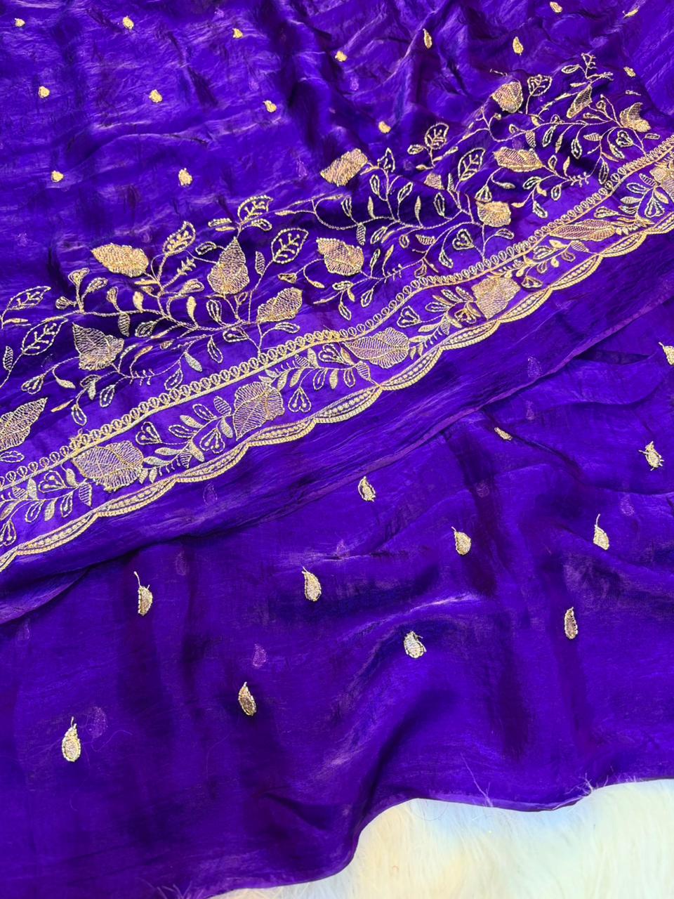 Quintessential Party Wear Satin Silk Sequence n Beads Work Fancy Saree With Blissful Blouse Piece