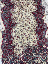 Load image into Gallery viewer, Alverina Party Wear Pure Satin Silk Ajrak Printed Rich Pallu n Mirror Work Fancy  Saree With Blouse Piece
