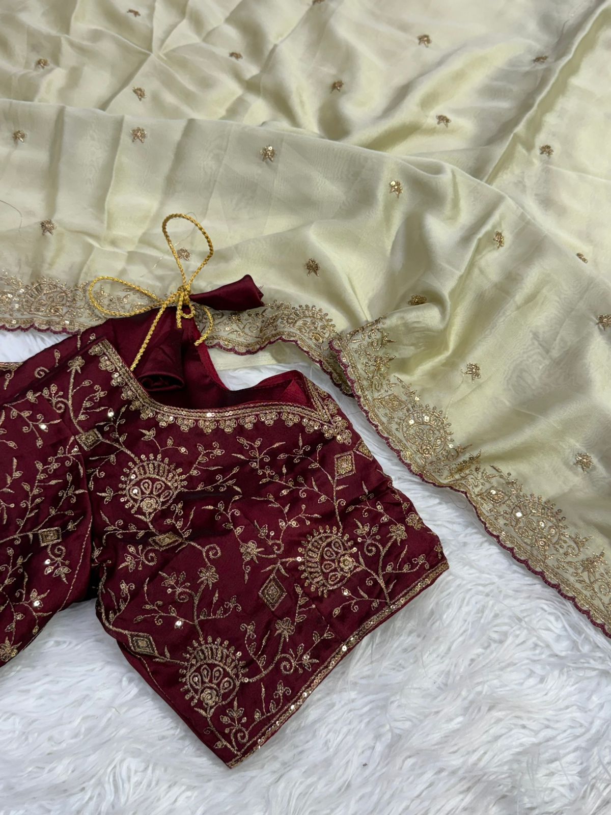 Divine Function Wear Soft Rangoli Silk Heavy Embroidery Work Designer Saree With Contrast Blouse Piece