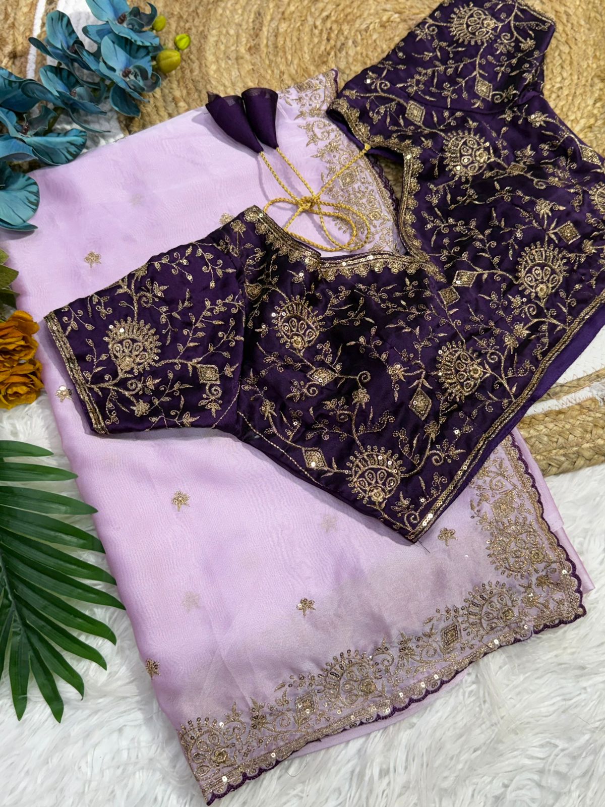 Divine Function Wear Soft Rangoli Silk Heavy Embroidery Work Designer Saree With Contrast Blouse Piece