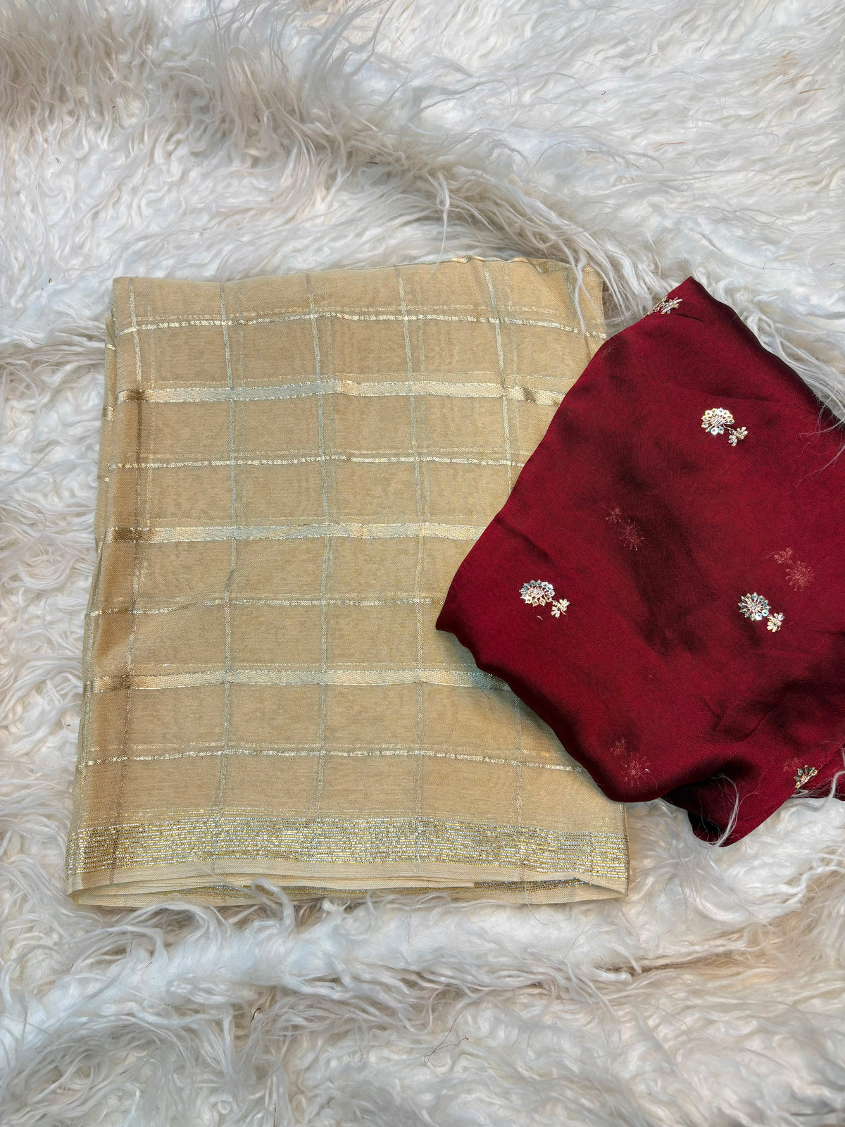Traditional Festive Wear Pure Viscose Georgette Sequence Work Designer Saree With Contrast Blouse Piece