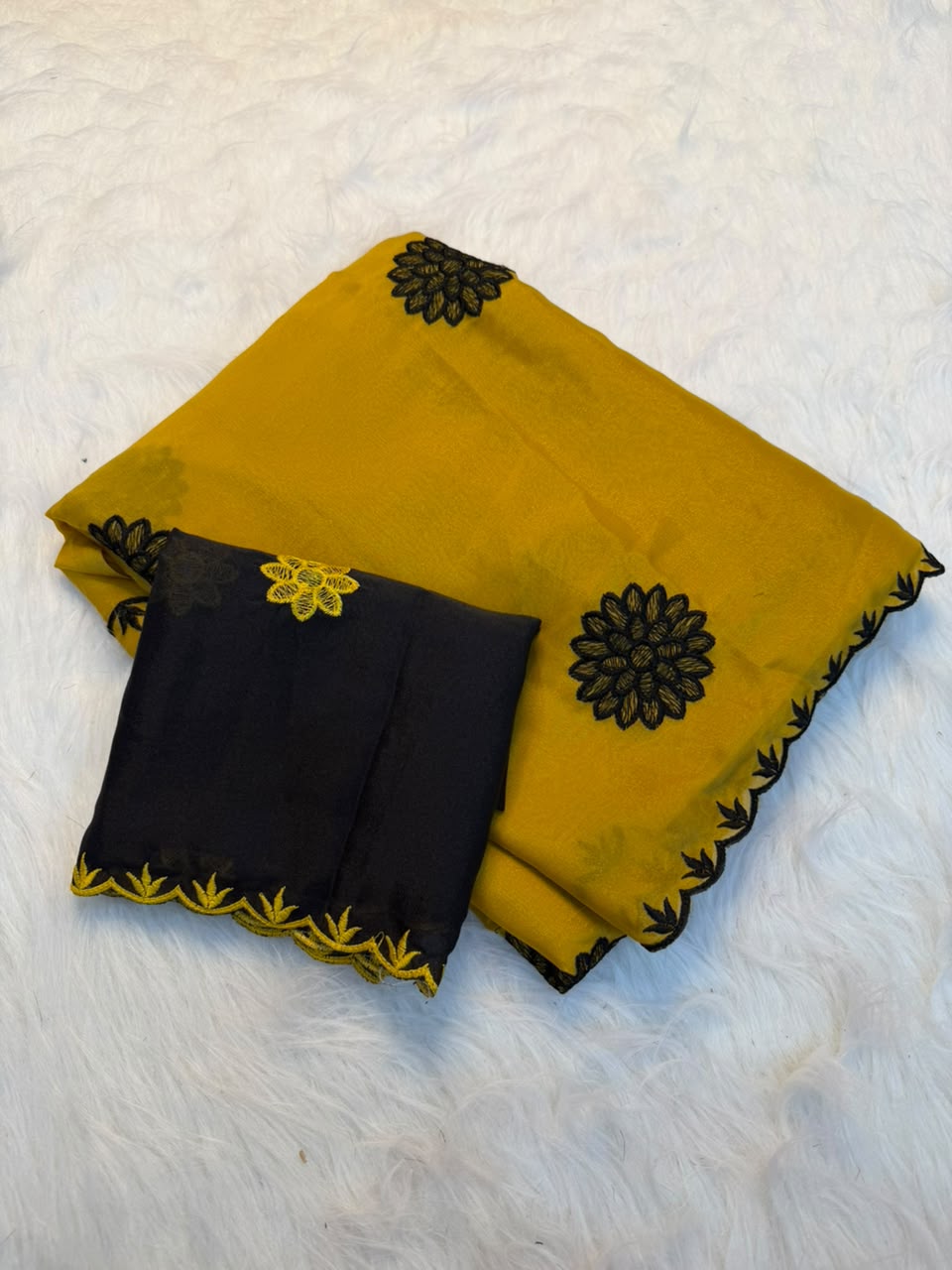 Marvellous Party Wear Pure Soft Rangoli Silk Embroidery Thread Work Designer Saree With Blissful Blouse