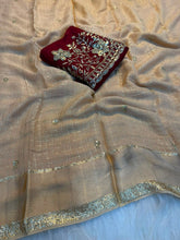 Load image into Gallery viewer, Incredible Festive Wear Viscose Georgette Sequence Work Fancy Saree With Blissful Blouse Piece
