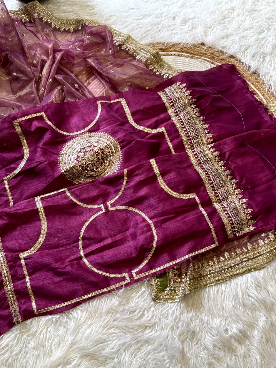 Exuberant Festive Wear Soft Silk Sequence n Embroidery Work Fancy Saree With Blouse Piece