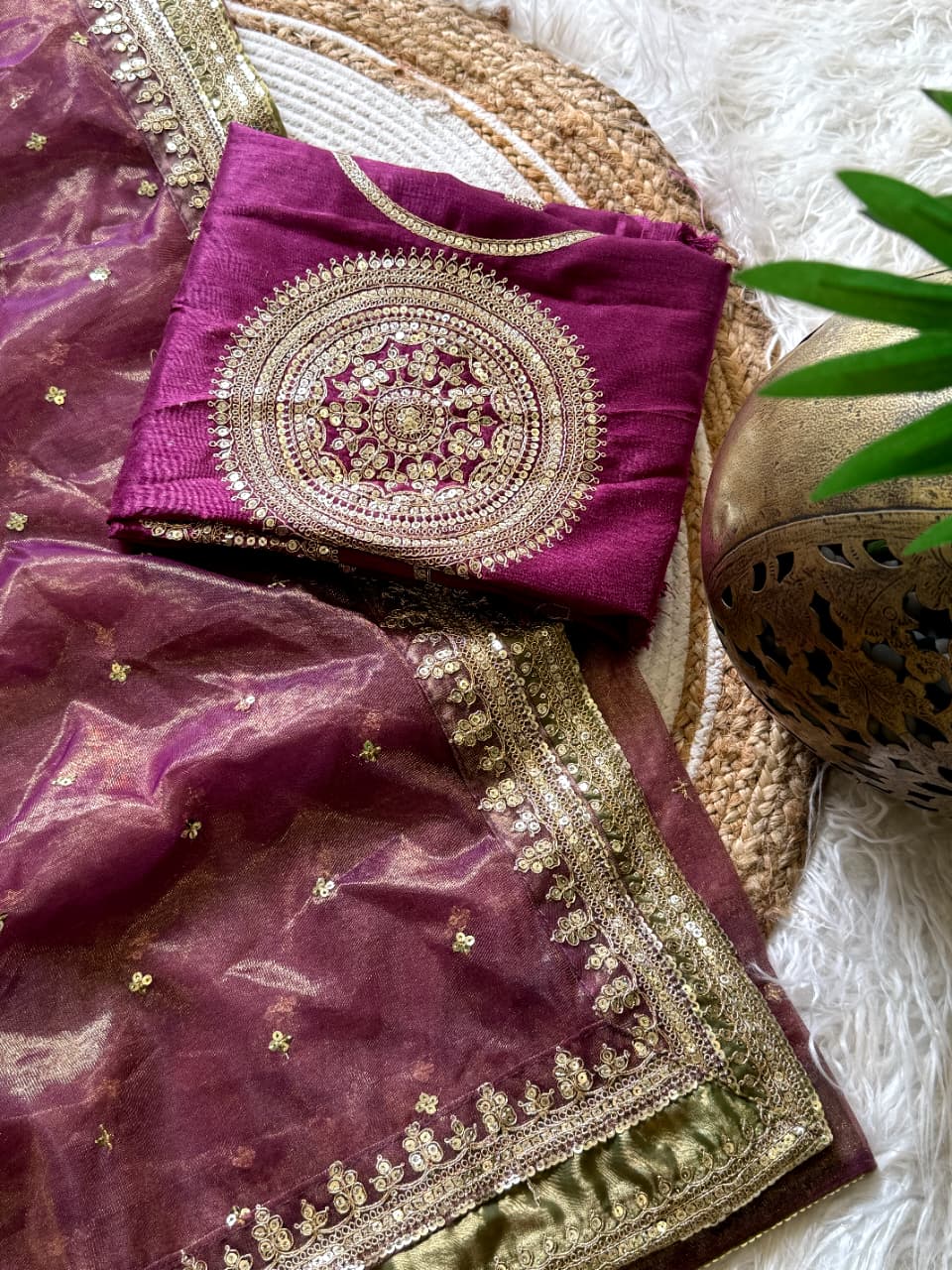 Exuberant Festive Wear Soft Silk Sequence n Embroidery Work Fancy Saree With Blouse Piece