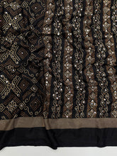 Load image into Gallery viewer, Blissful Function Wear Pure Satin Silk Ajrak Printed Rich Pallu n Mirror Work Designer Saree With Blouse Piece

