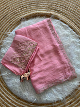 Load image into Gallery viewer, Artisanal Festive Wear Soft Crush Silk Siroski n Diamond Work Fancy Saree With Blouse Piece
