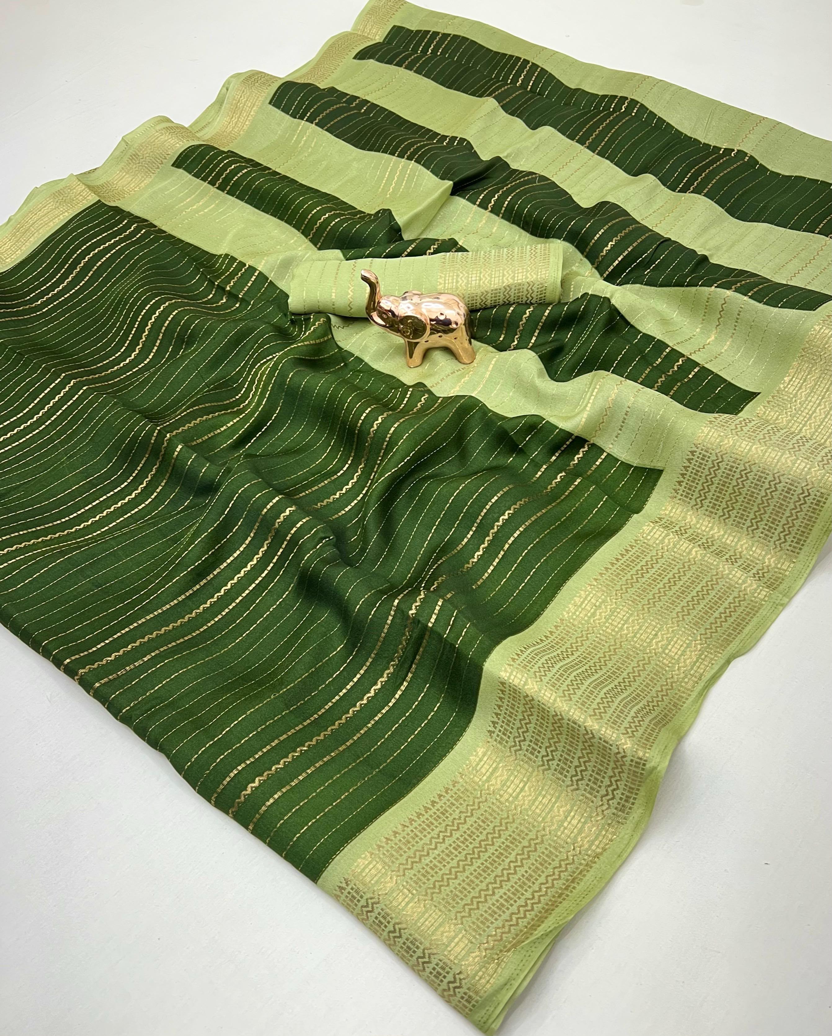Graceful Party Wear Soft Silk Jacquard Weaving Work Rich Pallu Fancy Saree With Blouse Piece