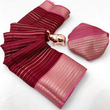Load image into Gallery viewer, Graceful Party Wear Soft Silk Jacquard Weaving Work Rich Pallu Fancy Saree With Blouse Piece
