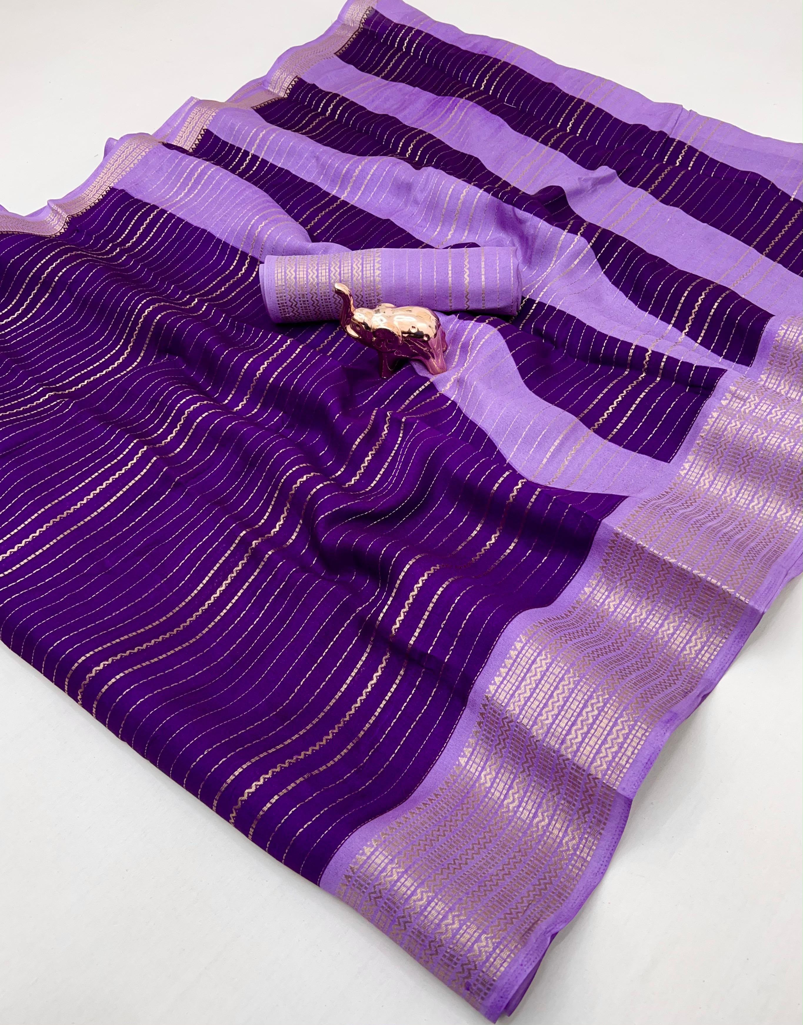 Graceful Party Wear Soft Silk Jacquard Weaving Work Rich Pallu Fancy Saree With Blouse Piece