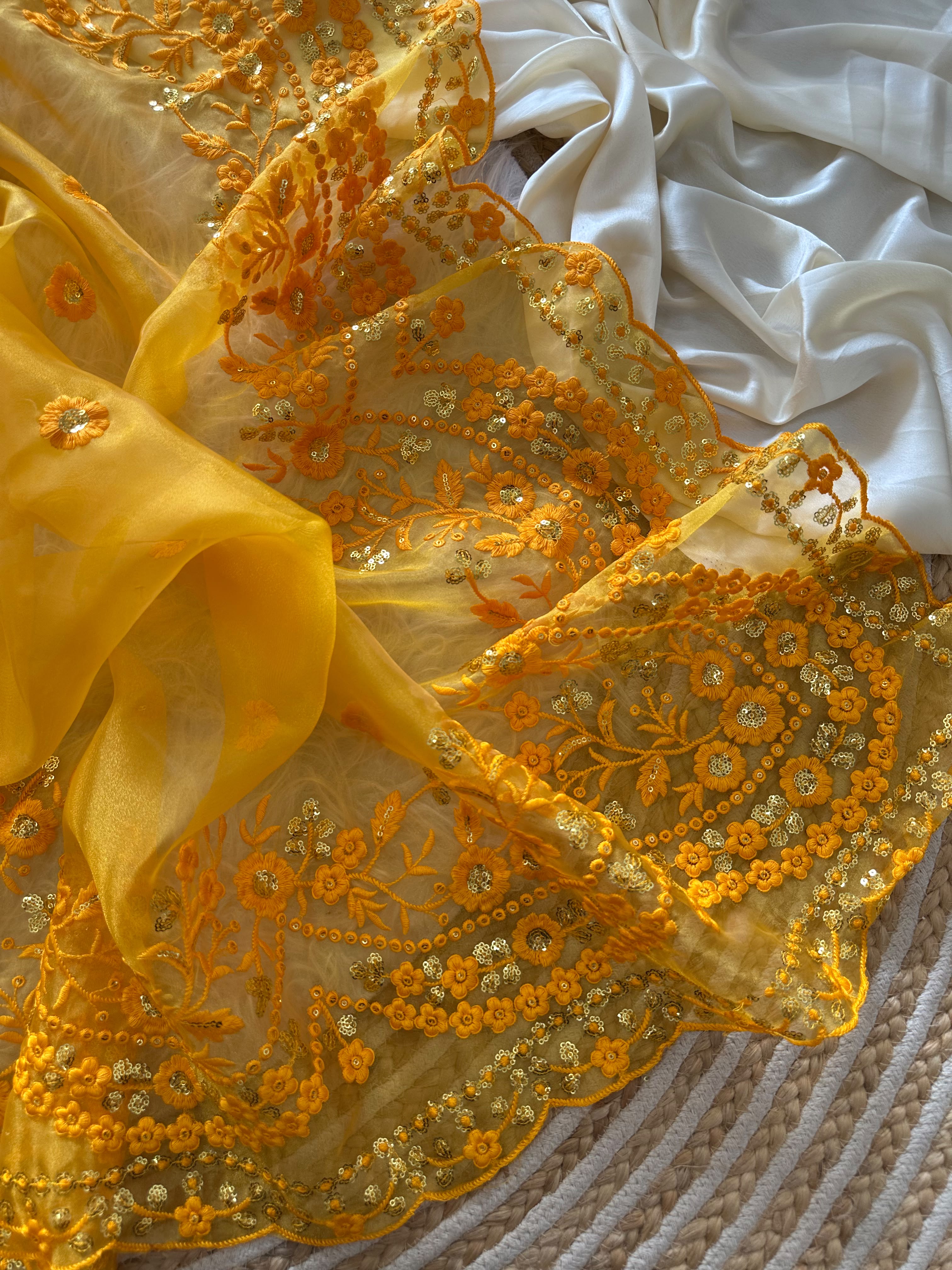 Effervescent Wedding Wear Pure Organza Heavy Embroidery n Sequence Work Designer Saree For Occasion