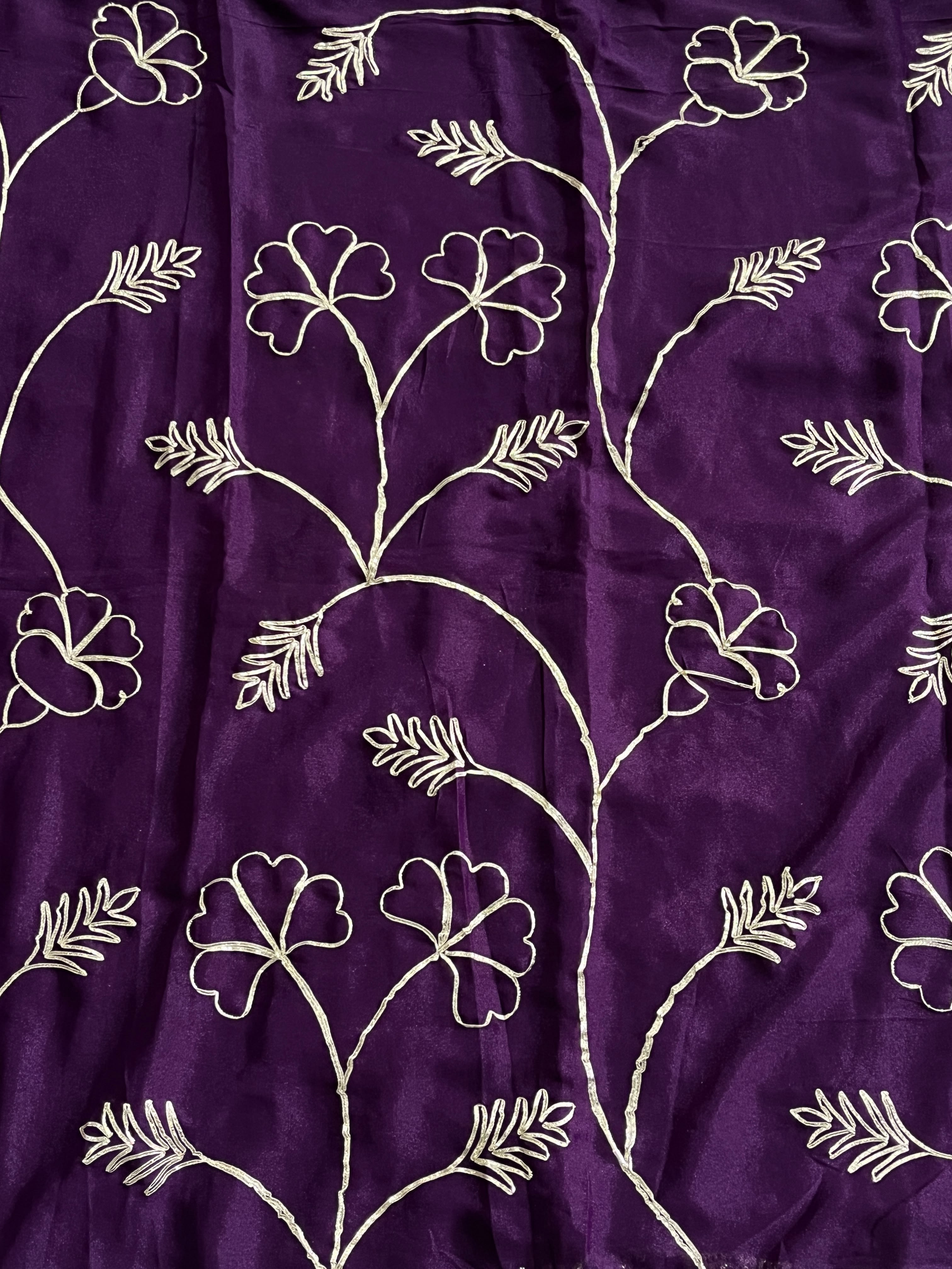 Entrancing Wedding Wear Georgette Gotapatti Work Fancy Saree With Blouse Piece