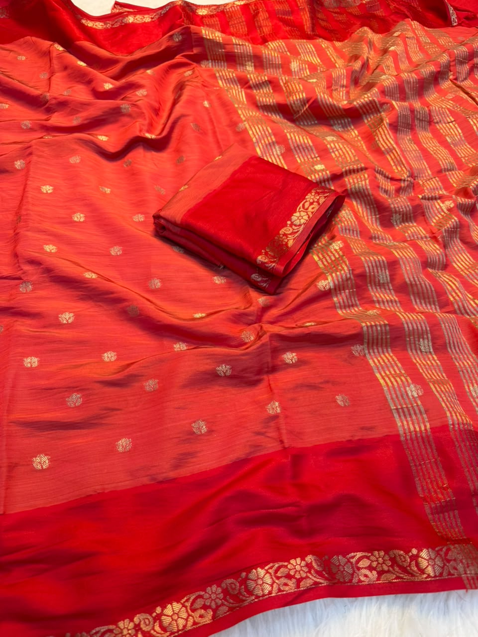 Incredible Function Wear Soft Tussar Silk Jacquard Weaving Work Rich Pallu Fancy Saree With Blouse Piece