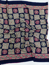 Load image into Gallery viewer, Adorable Function Wear Pure Satin Silk Ajrak Printed Rich Pallu n Mirror Work Saree With Blouse Piece

