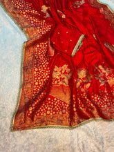 Load image into Gallery viewer, Heritage Wedding Wear Banarasi Silk Embroidery n Sequence Work Designer Saree With Blouse Piece
