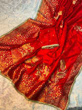 Load image into Gallery viewer, Heritage Wedding Wear Banarasi Silk Embroidery n Sequence Work Designer Saree With Blouse Piece
