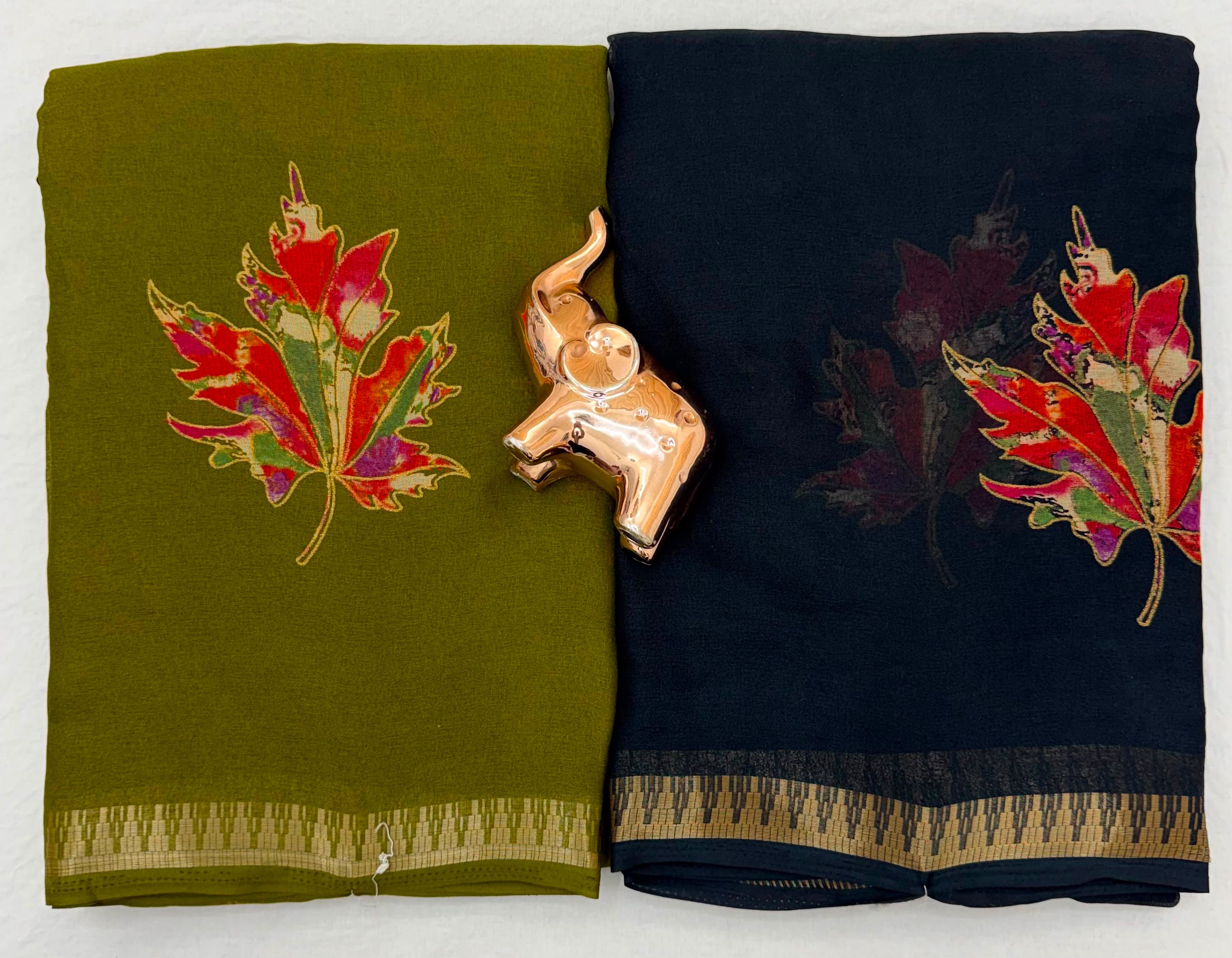 Adorable Function Wear Soft Silk Floral Print Jacquard Border Rich Pallu Fancy Saree With Blouse Piece