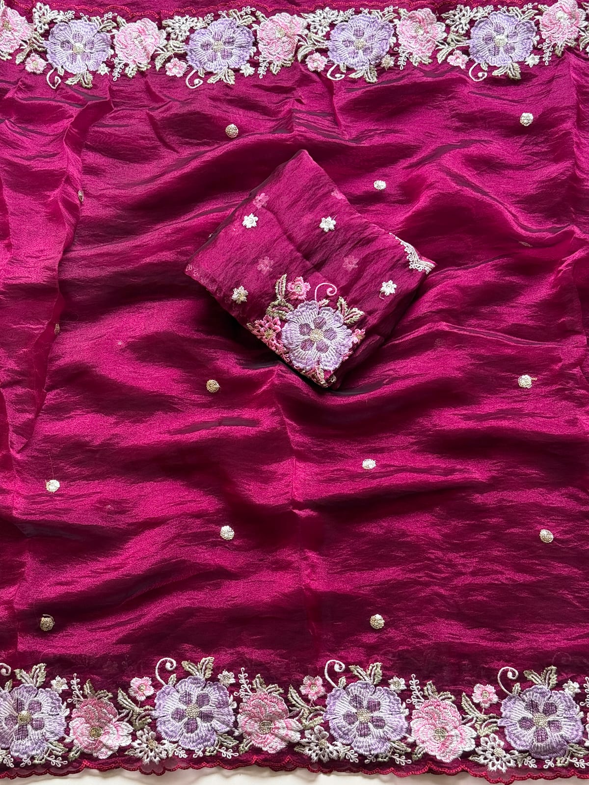 Charming Function Wear Soft Silk Embroidery Work Fancy Designer Saree With Blouse Piece