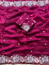 Load image into Gallery viewer, Charming Function Wear Soft Silk Embroidery Work Fancy Designer Saree With Blouse Piece
