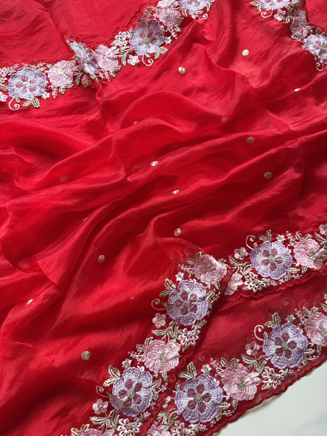 Charming Function Wear Soft Silk Embroidery Work Fancy Designer Saree With Blouse Piece