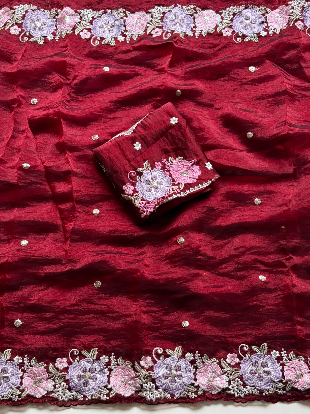 Charming Function Wear Soft Silk Embroidery Work Fancy Designer Saree With Blouse Piece