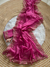 Load image into Gallery viewer, Entrancing Festive Wear Georgette Heavy Sequence Work Designer Saree With Blouse piece
