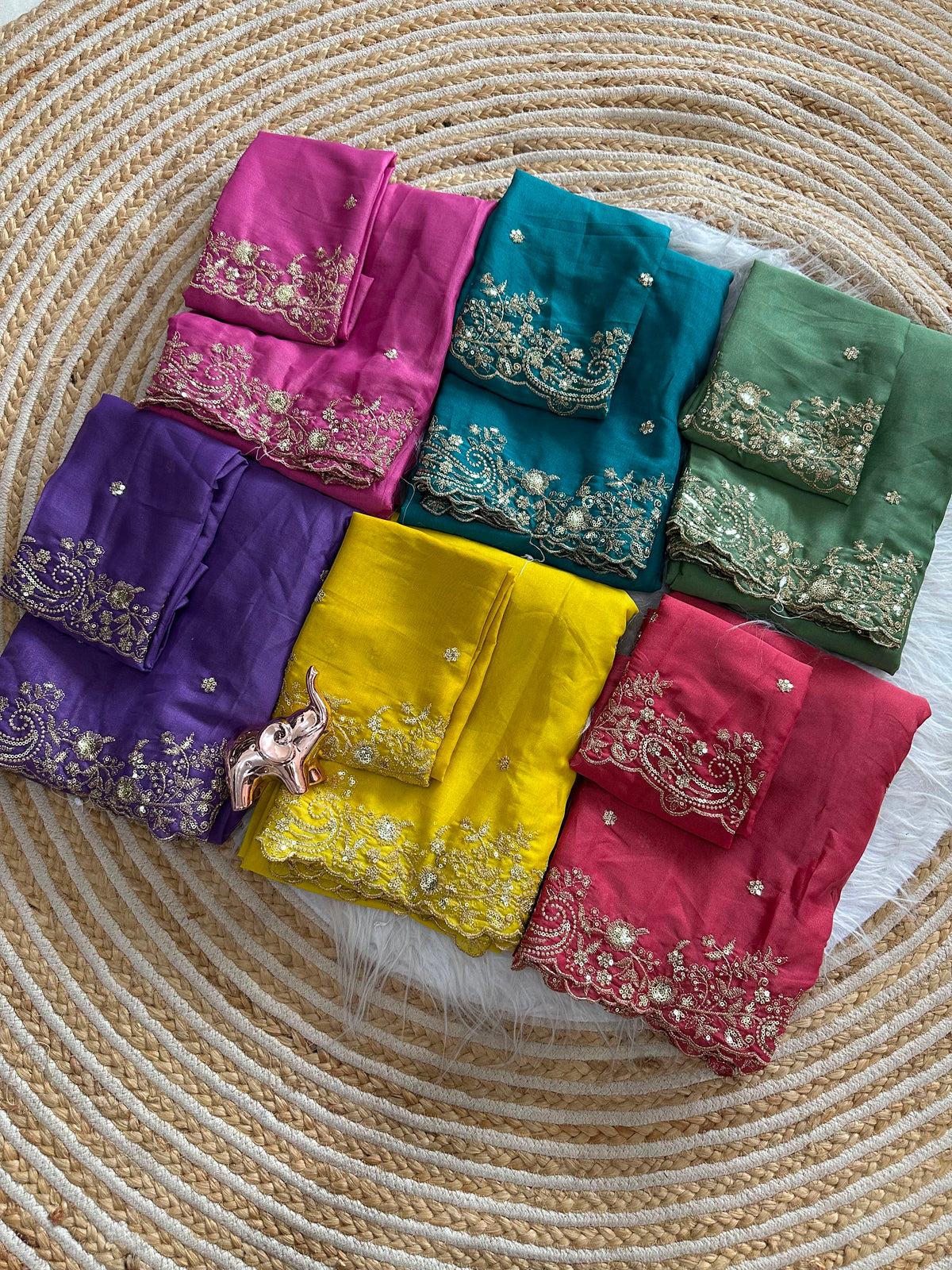 Entrancing Festive Wear Georgette Heavy Sequence Work Designer Saree With Blouse piece