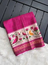 Load image into Gallery viewer, Desiring Function Wear Soft Linen Cotton Print n Rich Pallu Saree With Blouse Piece
