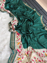 Load image into Gallery viewer, Desiring Function Wear Soft Linen Cotton Print n Rich Pallu Saree With Blouse Piece
