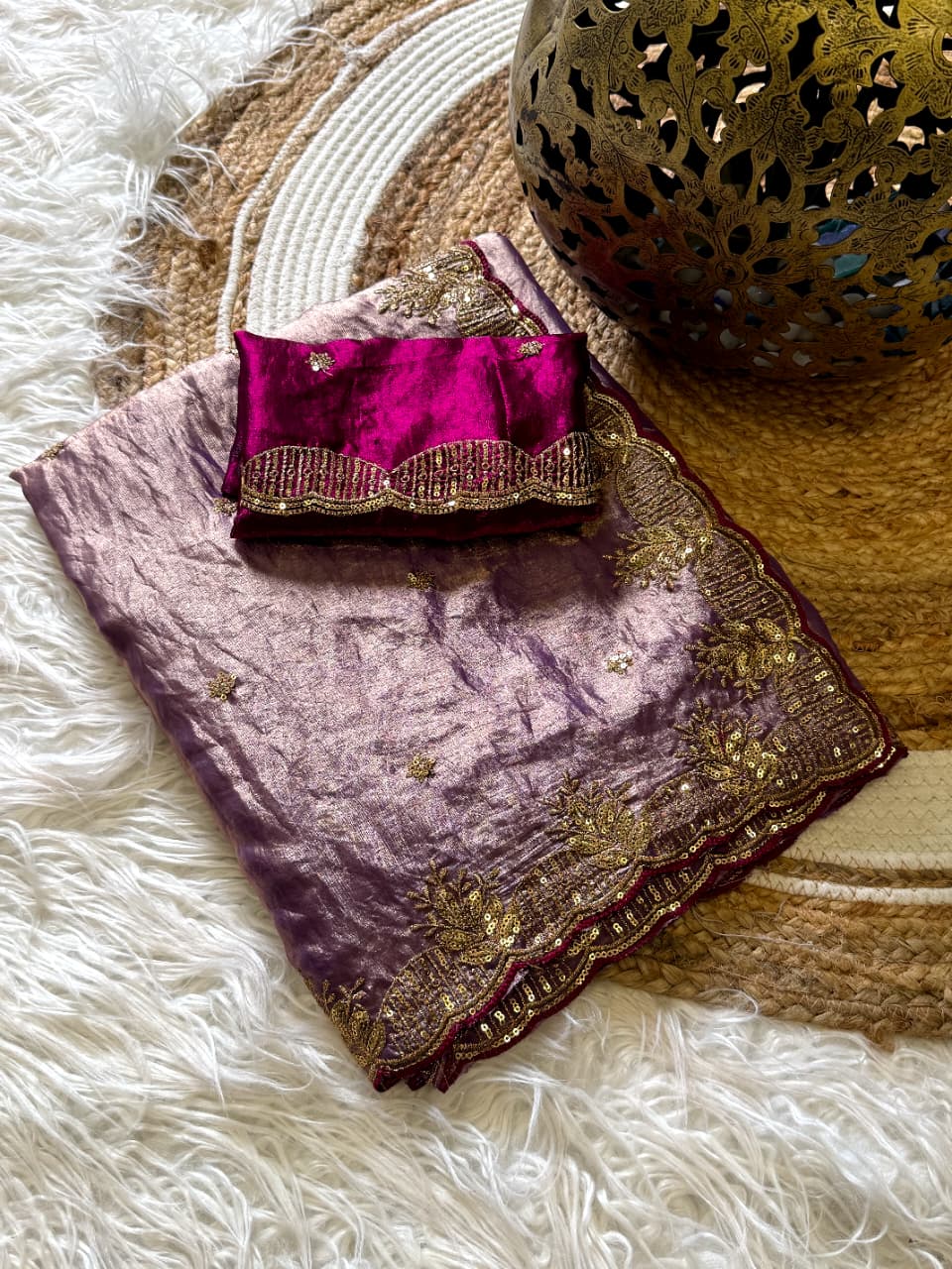 Entrancing Wedding Wear Silk Embroidery n Sequence Work Fancy Saree With Ravishing Blouse Piece