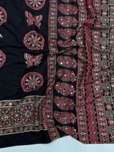 Load image into Gallery viewer, Excellent Festive Wear Pure Silk Ajrak Printed Rich Pallu n Original Mirror Work Designer Saree With Blouse Piece
