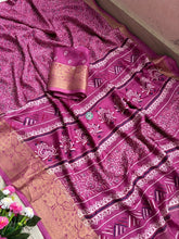 Load image into Gallery viewer, Splendorous Function Wear Silk Jacquard Weaving Border n Rich Pallu Fancy Saree With Blouse Piece
