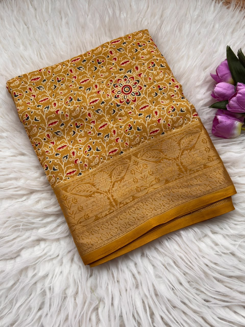 Splendorous Function Wear Silk Jacquard Weaving Border n Rich Pallu Fancy Saree With Blouse Piece