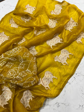 Load image into Gallery viewer, Delightful Festive Wear Silk Embroidery Work Fancy Designer Saree With Blouse Piece
