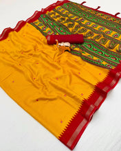 Load image into Gallery viewer, Fantabulous Party Wear Soft Cotton Digital Print n Mirror Work Fancy Saree With Blouse Piece
