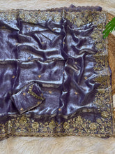 Load image into Gallery viewer, Luxuriant Wedding Wear Silk Embroidery Thread n Sequence Work Designer Saree For Occasion
