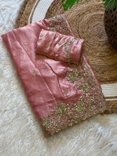 Load image into Gallery viewer, Luxuriant Wedding Wear Silk Embroidery Thread n Sequence Work Designer Saree For Occasion
