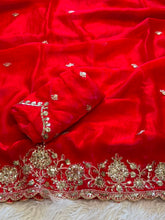 Load image into Gallery viewer, Luxuriant Wedding Wear Silk Embroidery Thread n Sequence Work Designer Saree For Occasion
