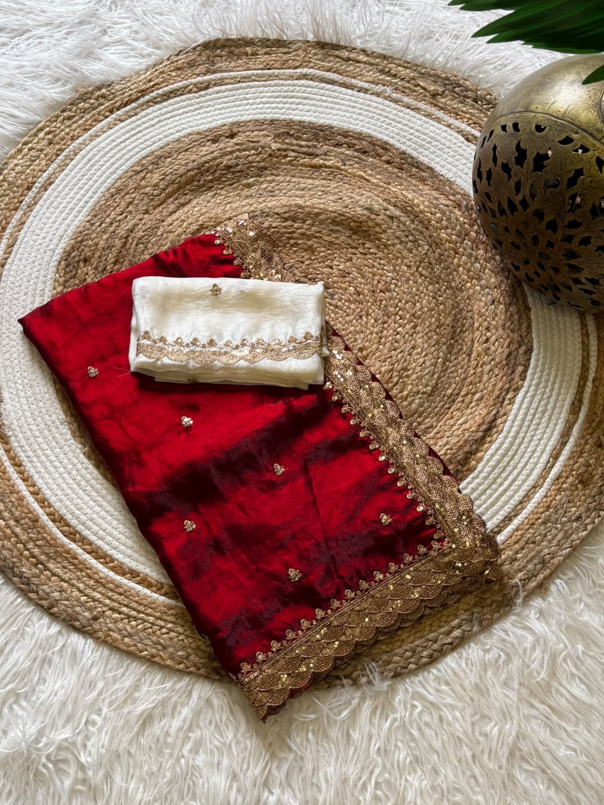 Marvellous Festive Wear Silk Embroidery n Sequence Work Designer Saree With Contrast Blouse Piece