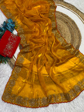 Load image into Gallery viewer, Incomparable Function Wear Silk Embroidery n Sequence Work Fancy Saree With Contrast Blouse Piece
